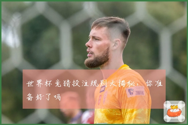 世界杯竞猜投注规则大揭秘，你准备好了吗